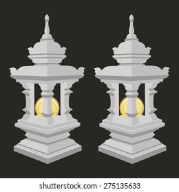 lantern with thai style vector