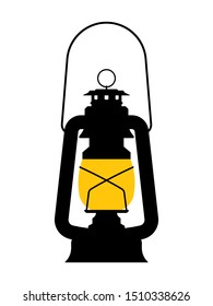 Lantern. Traditional rustick old rashioned Light up lantern. Vector illustration.