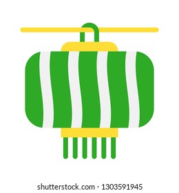 Lantern vector, Chinese lunar new year flat style icon