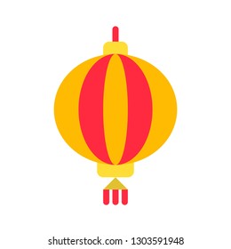 Lantern vector, Chinese lunar new year flat style icon