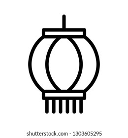 Lantern vector, Chinese lunar new year line style icon