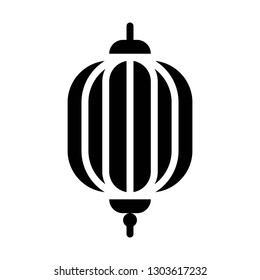 Lantern vector, Chinese lunar new year solid style icon