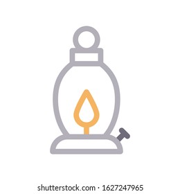 lantern vector color line icon 