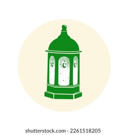 lantern vector, decorative lantern green color, decorative lantern icon