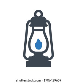 lantern vector glyph color icon 