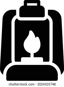 lantern vector glyph flat icon