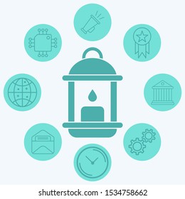 Lantern vector icon sign symbol