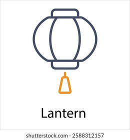 Lantern vector icon stock illustration
