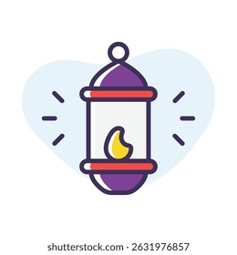 Icono de Vector de linterna ilustración de stock