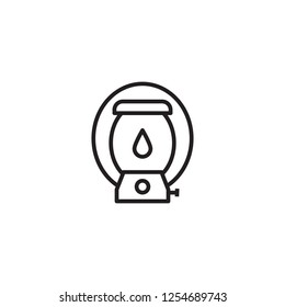 Lantern Vector Icon. Vintage camping lantern for camping and outdoor activities. Trendy Flat style for graphic design, Web site, UI. EPS10. - Vector illustration