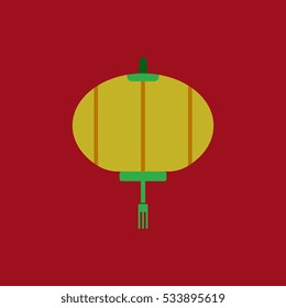 lantern Vector illustration of Chinese new year celebration in flat style Chinese lantern