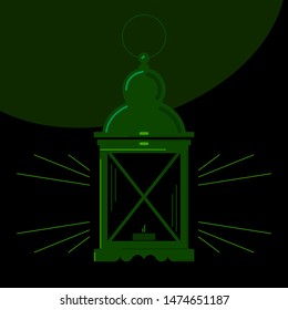 Lantern vector illustration, icon, logo, lamp.