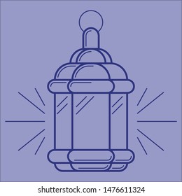 Lantern vector illustration, icon, logo, lamp.