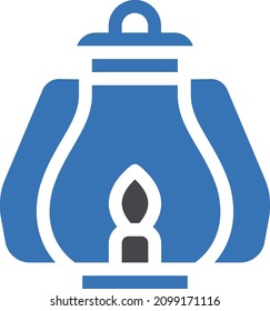 ilustración vectorial de linterna aislada en un fondo transparente. iconos vectoriales de glifo para el concepto o gráficos web.