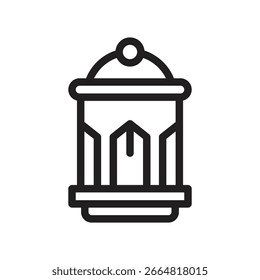 Lantern Vector Outline Icon. EPS 10 file 