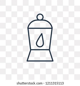 Lantern vector outline icon isolated on transparent background, high quality linear Lantern transparency concept can be used web and mobile