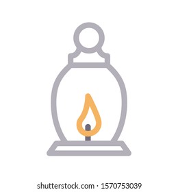 lantern vector thin line icon 