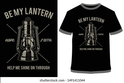 Lantern Vintage Vector graphic typographic design for poster, label, badge, logo, icon or t-shirt
