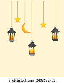 Lanterns for background decoration on Ramadhan