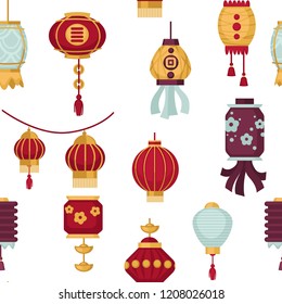 Patrones de estilo oriental y oriental sin fisuras vectores de patrón.