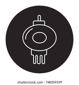 lanterns icon flat black