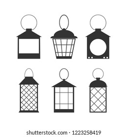 Lanterns icons. Set of Lanterns on white background. Vector illustration.