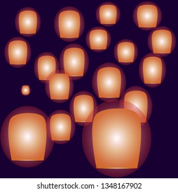lanterns Launching into the sky