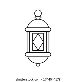 Lanterns line icon vector simple design