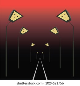Lanterns on the street