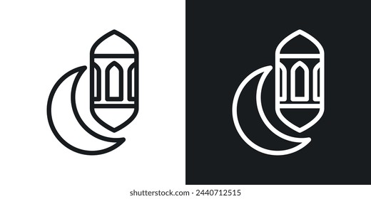 Lanterns of Ramadan Icon Set. Symbols of Light in Islamic Tradition.