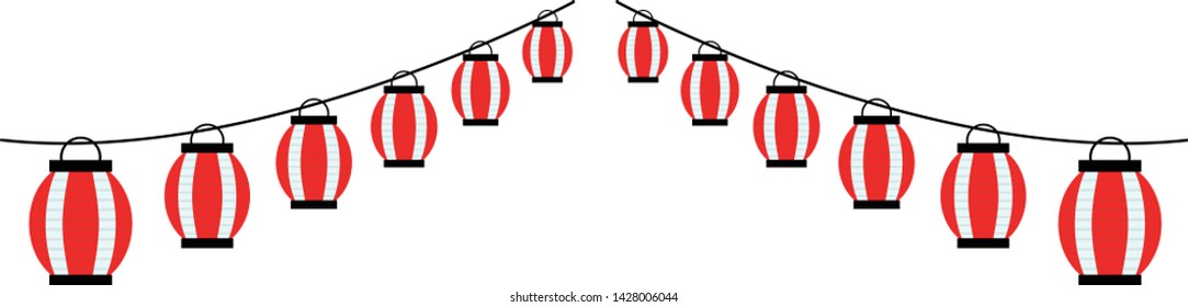 Lanterns used for the japanese summer festival