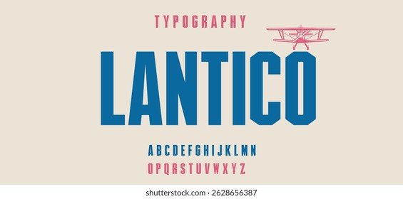 Lantico modern alphabet,  digital font for dynamic tech logo, powerful headline, advanced typography. Vector typeset