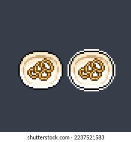 lanting in pixel art style
