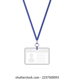 Lanyard con diseño de placa vectorial ilustración aislada moderna plana