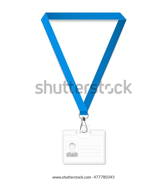 Lanyard Badge Vector Illustration Ready Realistic Stock Vector (Royalty