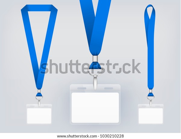 Lanyard Design Realistic Illustration Identification Card Stock Vector ...