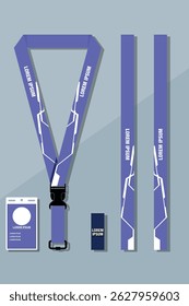 Juego de Plantillas de diseño de cordón para toda la empresa En azul Combinaciones de colores EPS 10