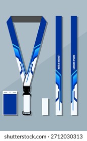 Juego de Plantillas de diseño de cordón para toda la empresa En azul Combinaciones de colores EPS 10