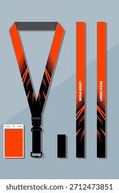 Juego de Plantillas de diseño de cordón para toda la empresa En naranja y negro Combinaciones de colores EPS 10