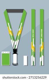 Juego de Plantillas de diseño de cordón para toda la empresa En verde Combinaciones de colores EPS 10