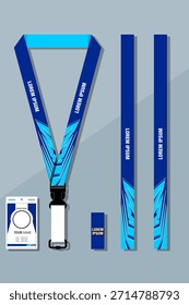 Juego de Plantillas de diseño de cordón para toda la empresa En azul Combinaciones de colores EPS 10