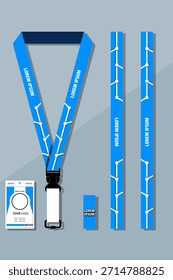 Juego de Plantillas de diseño de cordón para toda la empresa En azul Combinaciones de colores EPS 10