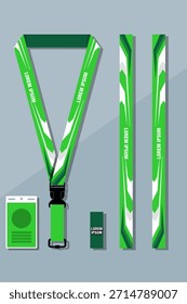 Juego de Plantillas de diseño de cordón para toda la empresa En verde Combinaciones de colores EPS 10