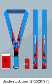 Juego de Plantillas de diseño de cordón para toda la empresa En azul Combinaciones de colores EPS 10