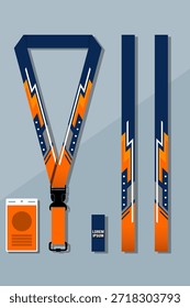Juego de Plantillas de diseño de cordón para toda la empresa En azul Combinaciones de colores EPS 10