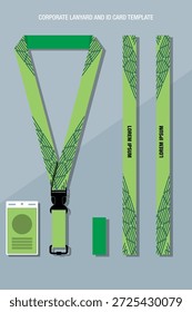 Juego de Plantillas de diseño de cordón para toda la empresa En verde Combinaciones de colores EPS 10