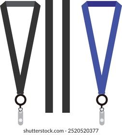 Lanyard design vector illustration, neck Ribbon