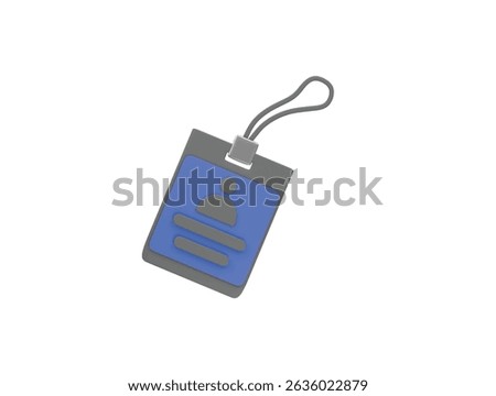 lanyard icon 3d illustration render