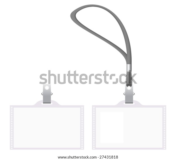 lanyard name tags vector illustration stock vector royalty free 27431818