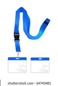 Lanyard with safety clip and name tag holder for ID